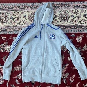 Adidas Chelsea FC Zip Hoodie Sweatshirt